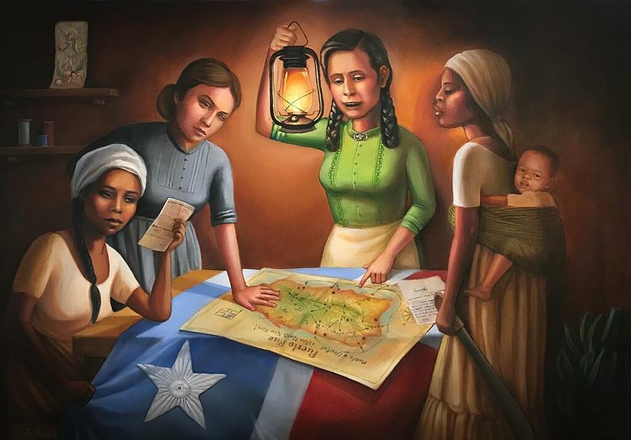 Las mujeres del Grito Painting by Alejandra Baiz