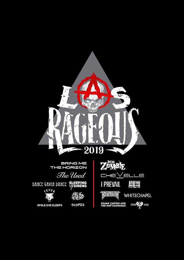 Las Rageous Festival Lineup Digital Art by Ashan Sunkonowan Fine Art