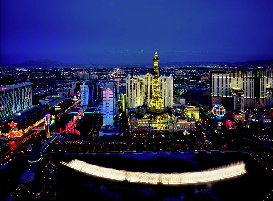 Las Vegas Photograph - Las Vegas At Dusk by Mountain Dreams