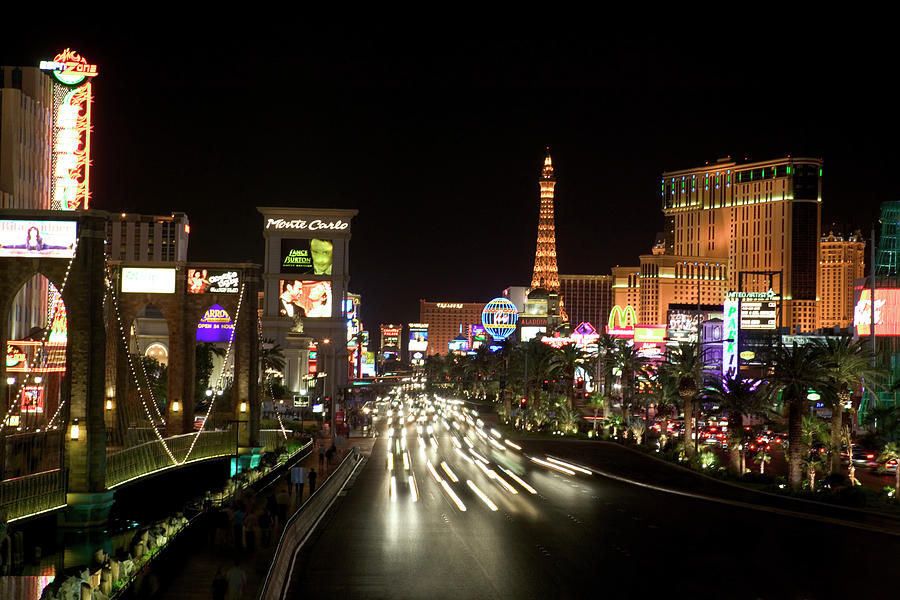 Las Vegas At Night Photograph by Thinkstock Images