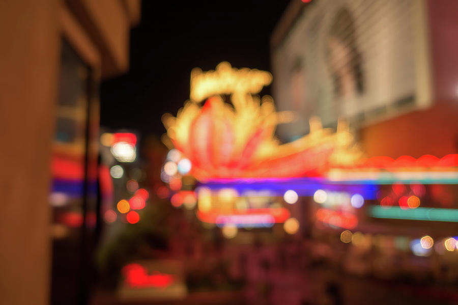 Las Vegas City Streets And Lights Bokeh Defocused Effect Photograph by Alex Grichenko