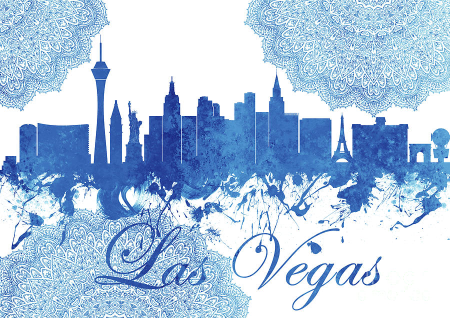 Las Vegas Nevada Skyline 27 Digital Art by Prar K Arts - Fine Art America