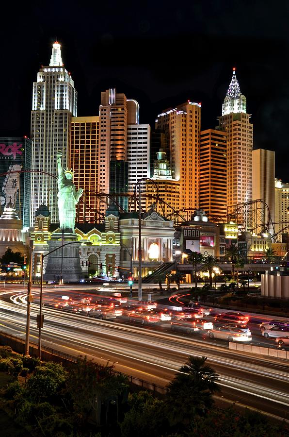 Las Vegas - New York New York & Lights Photograph by Luís Henrique Boucault