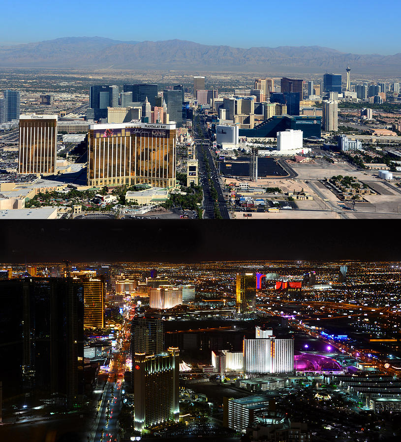 Las Vegas night and day work A Photograph by David Lee Thompson