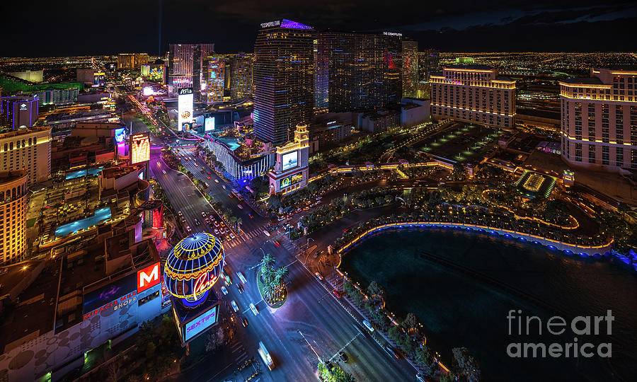 Las Vegas Photograph - Las Vegas Photography Night Strip by Mike Reid