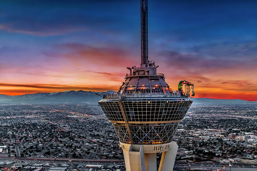 Las Vegas Photograph - Las Vegas Stratosphere Aerial  by Susan Candelario
