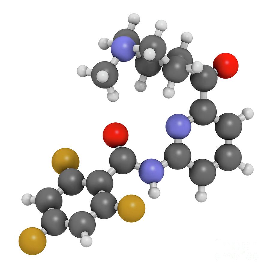 Migraine Photograph - Lasmiditan Migraine Drug Molecule by Molekuul/science Photo Library Migraine Photograph - Lasmiditan Migraine Drug Molecule by Molekuul/science Photo Library