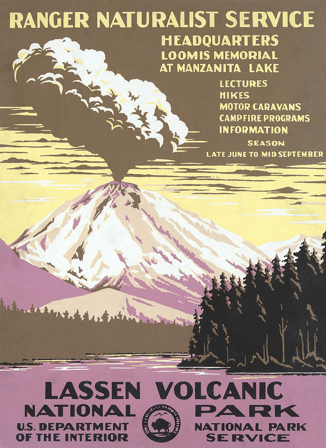 Lassen Park Travel Poster Photograph by Graphicaartis