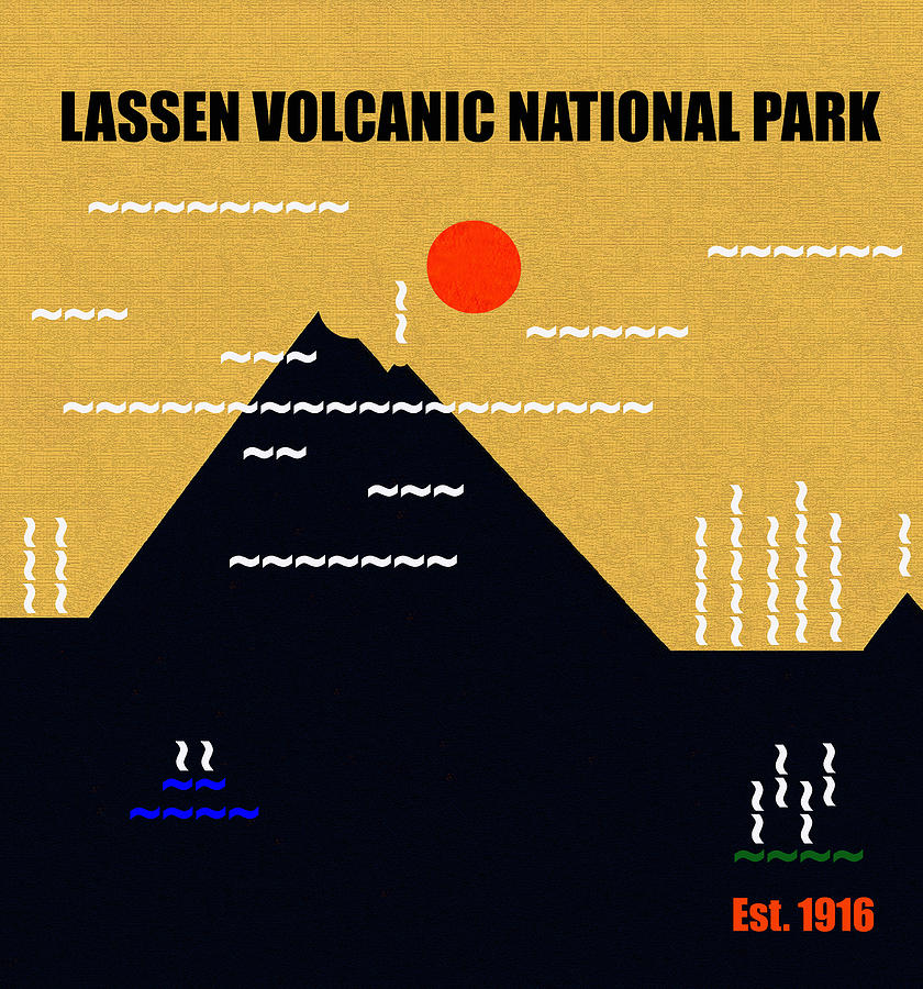 Lassen Volcanic N. P. M series Mixed Media by David Lee Thompson
