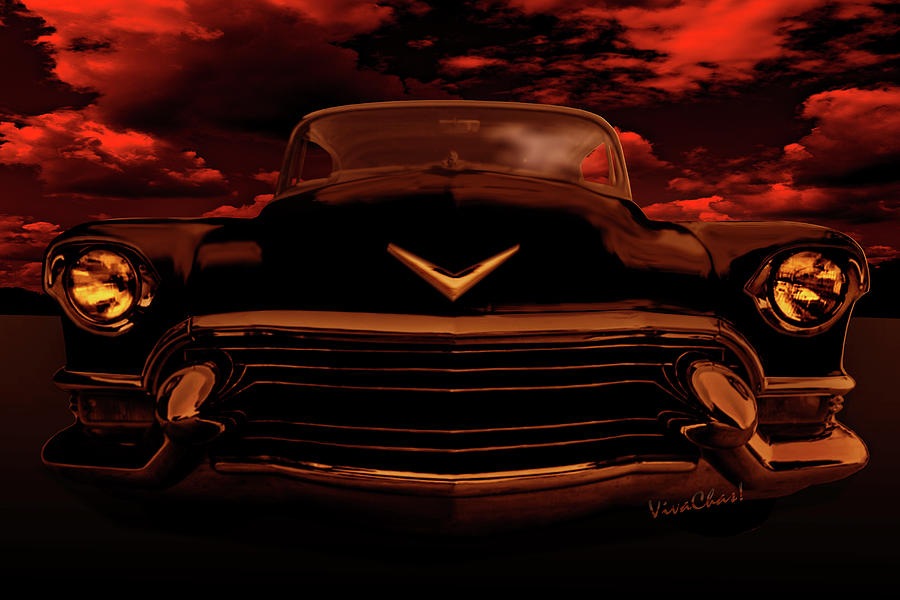 Last Known Picture of Smoky Joe Rodrigues Sitting in His 55 Caddy Digital Art by Chas Sinklier