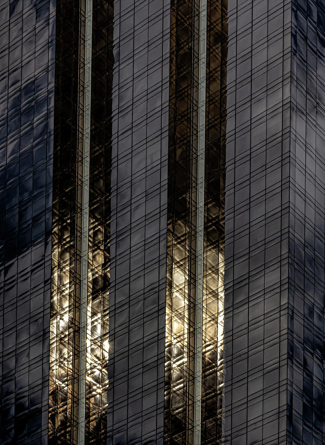 Last Light  Reflected on High Rise Photograph by Robert Ullmann