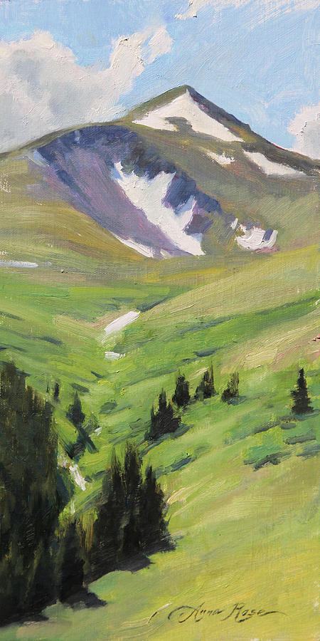 Colorado Rockies Painting - Last of the Snow, Guanella Pass by Anna Rose Bain