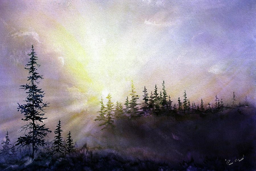 Last Rays Painting by Connie Williams