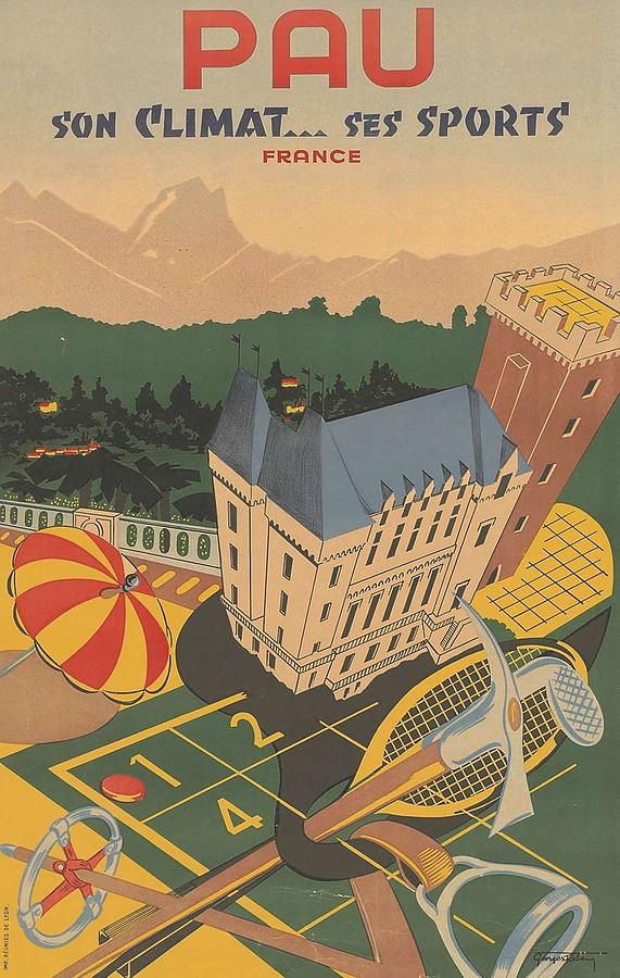 1930s french travel poster