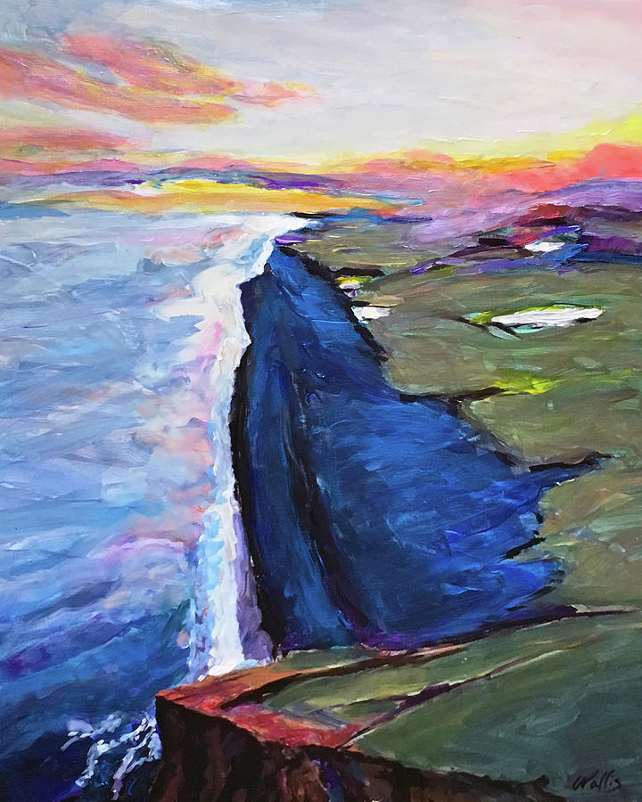Late Afternoon Along The Rugged Coastline Painting