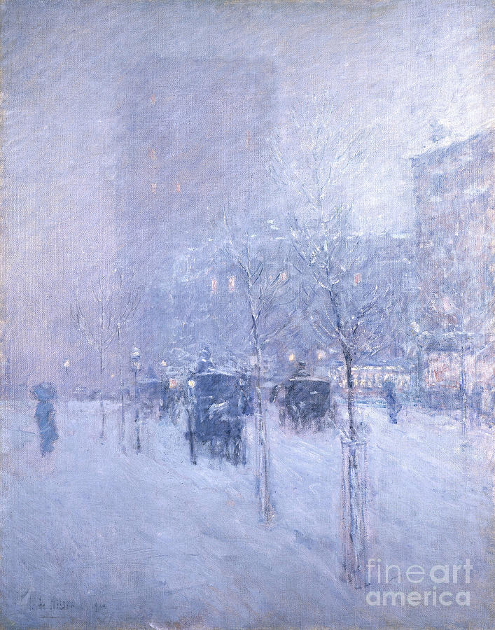 Late Afternoon, New York, Winter, 1900 Drawing by Heritage Images