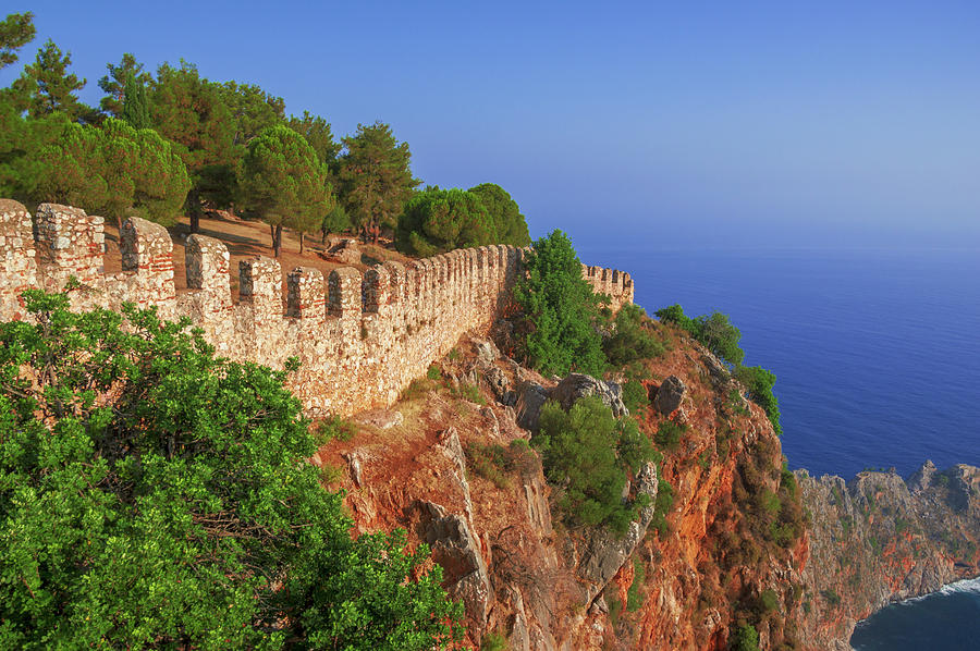 Late afternoon on the castle of Alanya Photograph by Sun Travels