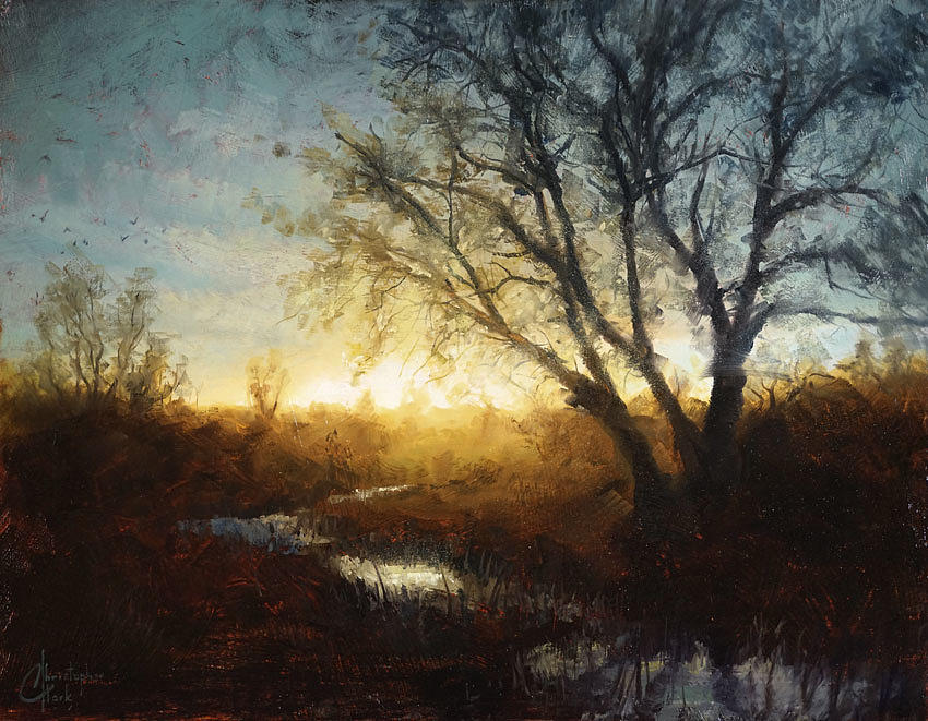 Late Autumn Light Painting by Christopher Clark - Fine Art America