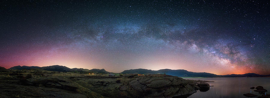 Mountain Photograph - Late Night Milky Way Show Copy by Darren White Photography