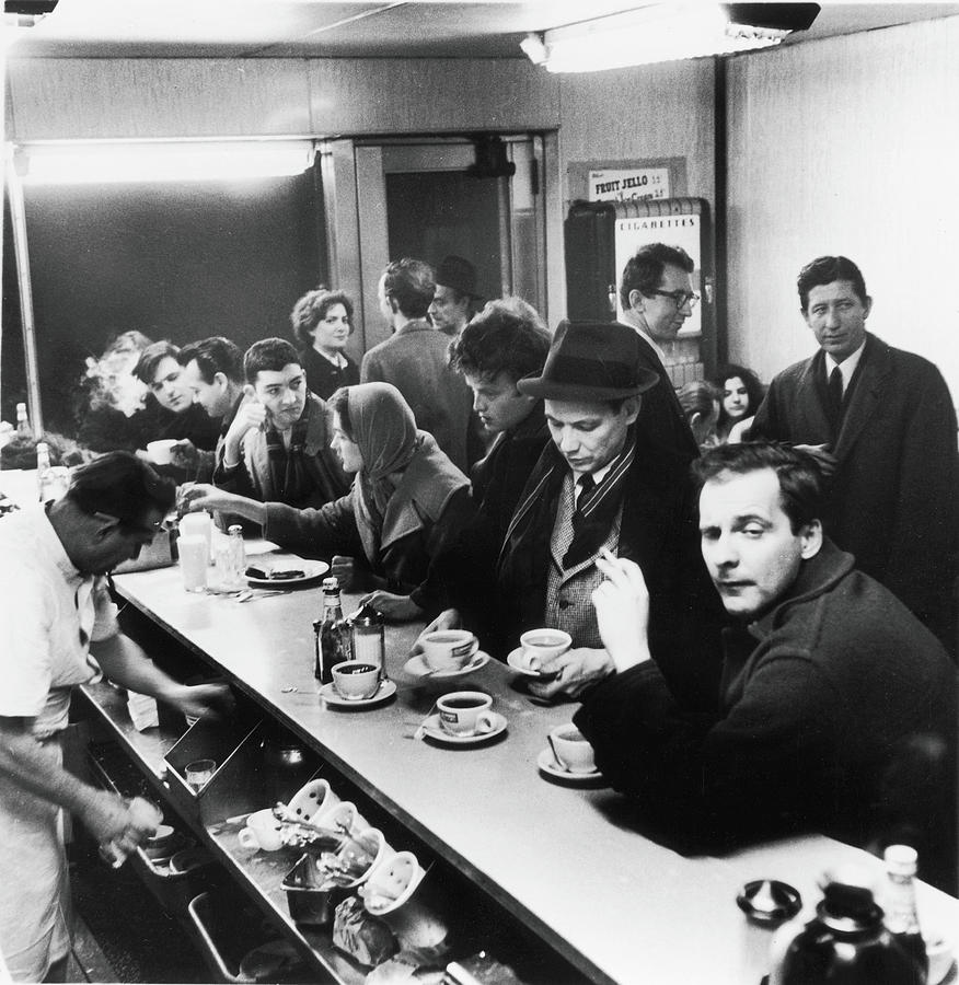 Late Night, Rikers Cafe, 1960 Photograph by Fred W. McDarrah Late Night, Rikers Cafe, 1960 Photograph by Fred W. McDarrah