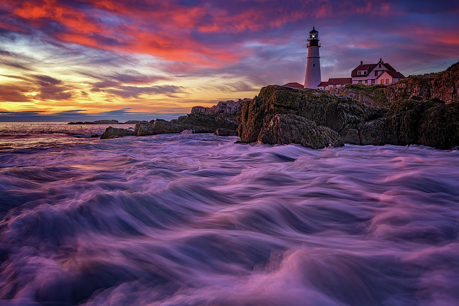 Portland Photograph - Late Summer Morn at Portland Head by Rick Berk