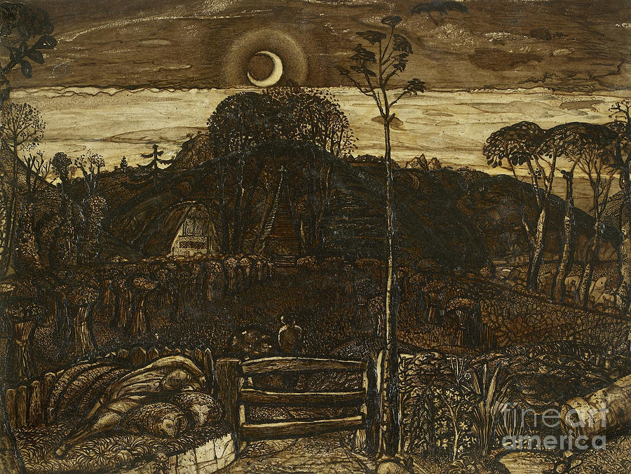 Late Twilight, 1825 Painting by Samuel Palmer