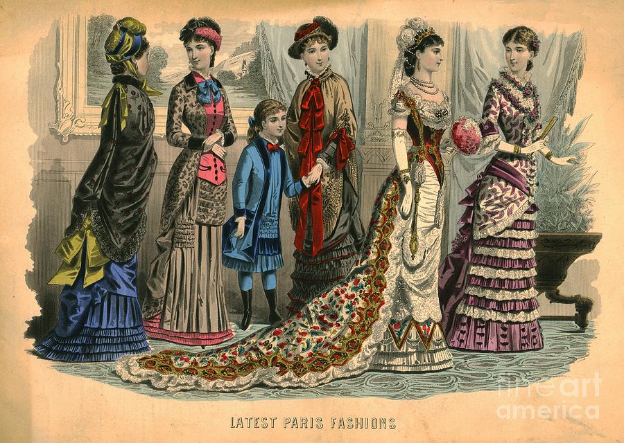Latest Paris Fashions Drawing by Print Collector