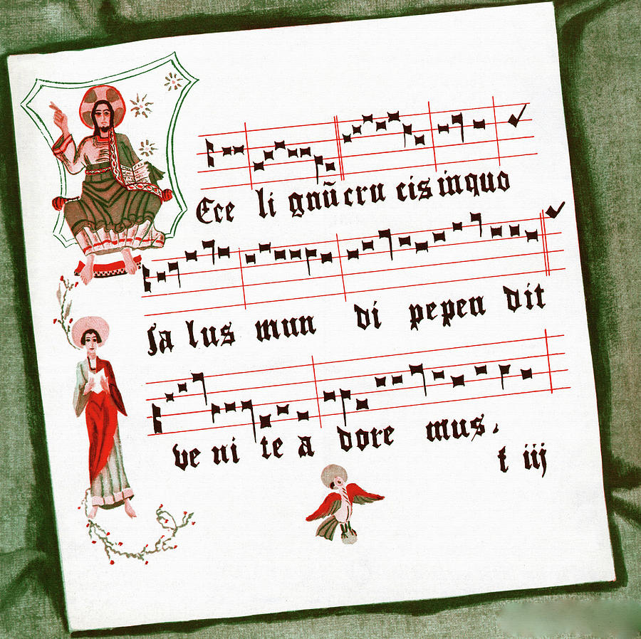 Latin Prayer for Xmas Painting by 