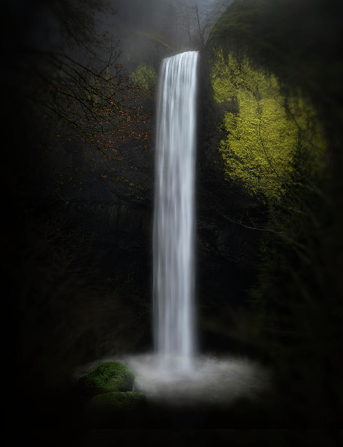 Waterfall Photograph - Latourell Falls by Shenshen Dou
