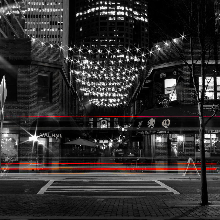 Light Photograph - Latta Arcade With Red Stripes by Christine Buckley Light Photograph - Latta Arcade With Red Stripes by Christine Buckley