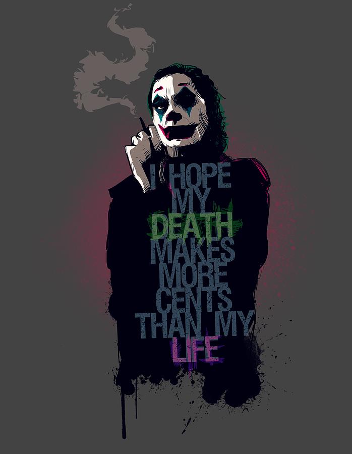 Clown Drawing - Laugh And Death by Ludwig Van Bacon Clown Drawing - Laugh And Death by Ludwig Van Bacon