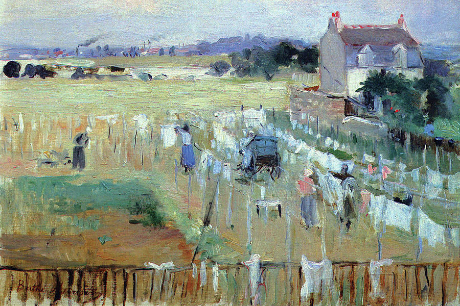 Laundry Day Painting by Berthe Morisot