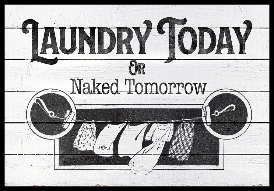 Laundry Today Drawing by Unknown