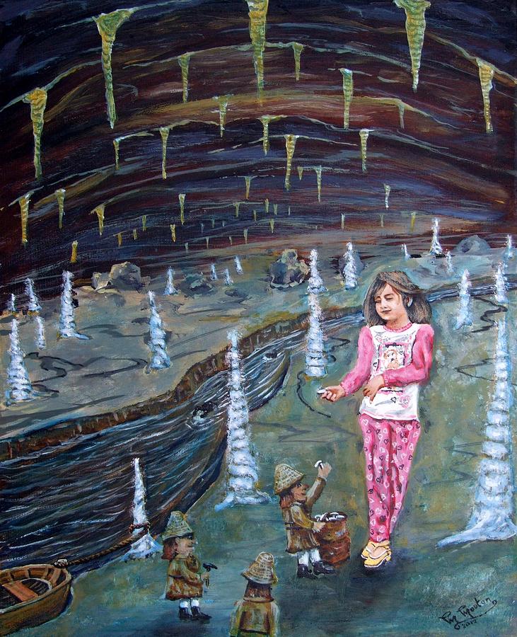 Laura meets the Wellands under Crediton Town Painting by Mackenzie Moulton