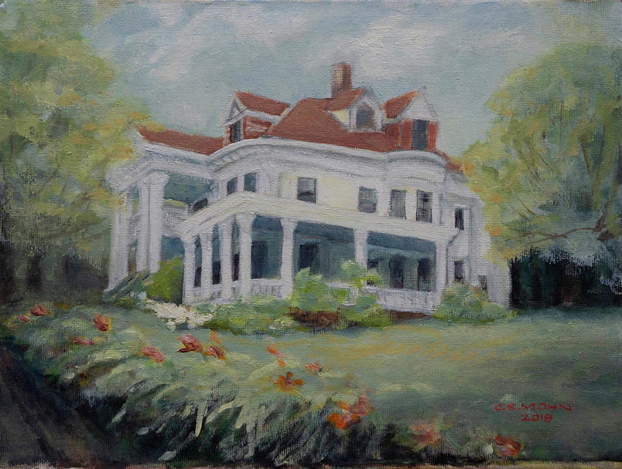 Laurium Manor And Their Lilies Painting by Carrie Ellen Mohn