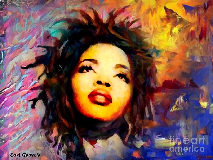 Lauryn Hill Mixed Media by Carl Gouveia