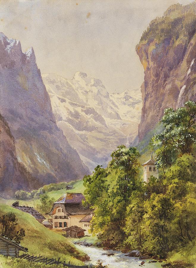 Mountain Painting - Lauterbrunnen by Edward Theodore Compton