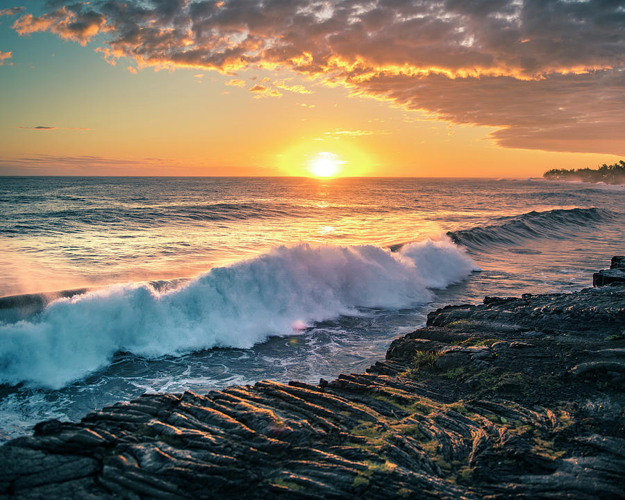 lava cliffs sunset HPB Photograph by Chelsea Stockton - Fine Art America