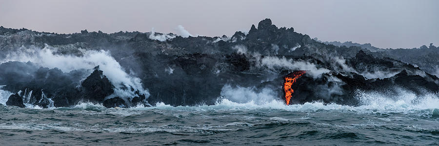 Lava Entering the Sea III Photograph by William Dickman