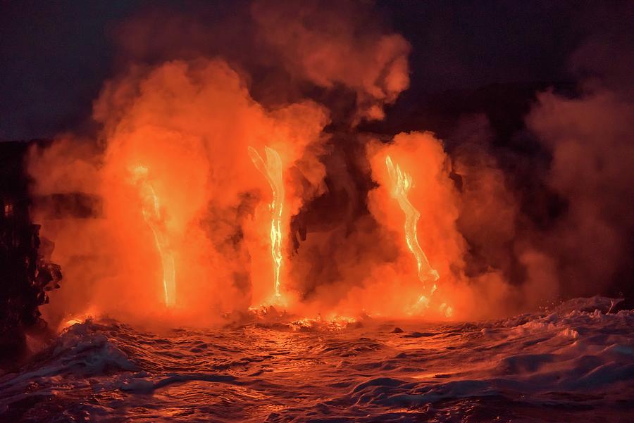 Lava From Puu Oo Eruption Flowing Photograph by Greg Vaughn / VWPics ...