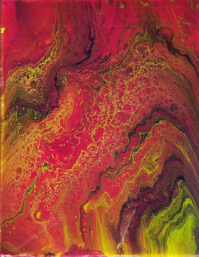 Lava Geode Painting by Allison Fox
