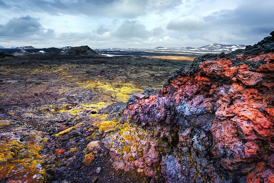 Nature Photograph - Lavas Field In The Geothermal Valley by Ivan Kmit