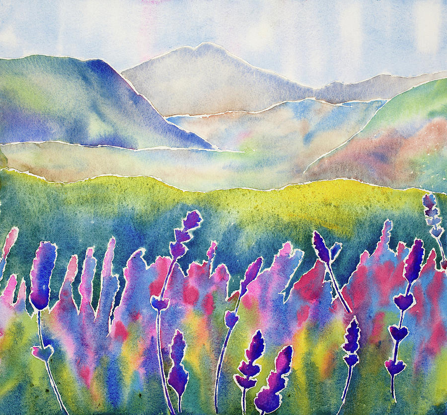  Fresh Lavender Painting by Mary Giacomini