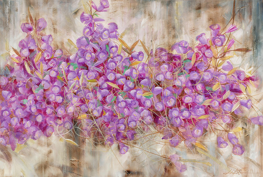 Flower Painting - Lavender Bells by Li Bo