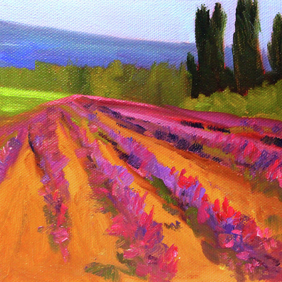 Lavender Country Painting by Nancy Merkle