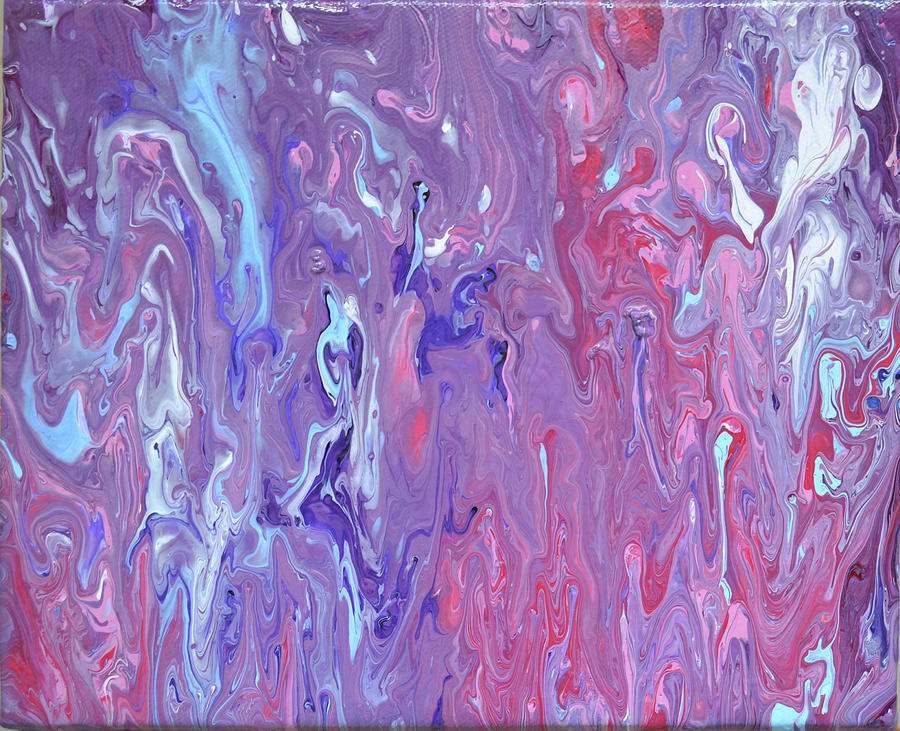 Lavender Dreams - Abstract fluid Acrylic Painting by Uma Krishnamoorthy