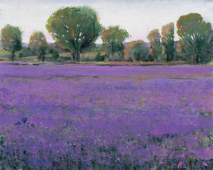 Landscape Painting - Lavender Field I by Tim Otoole