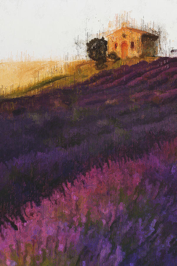 Lavender fields - 13 Painting by AM FineArtPrints