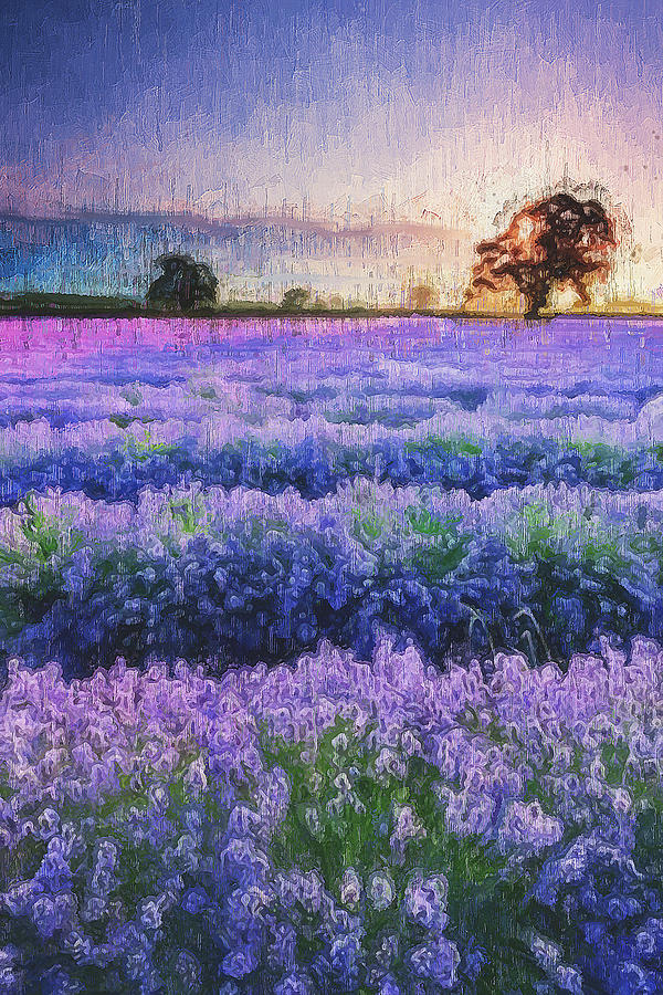 Lavender fields - 15 Painting by AM FineArtPrints
