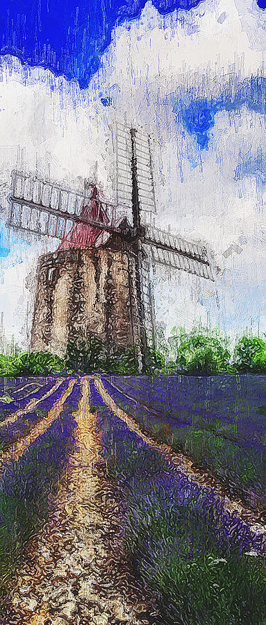 Lavender fields - 19 Painting by AM FineArtPrints